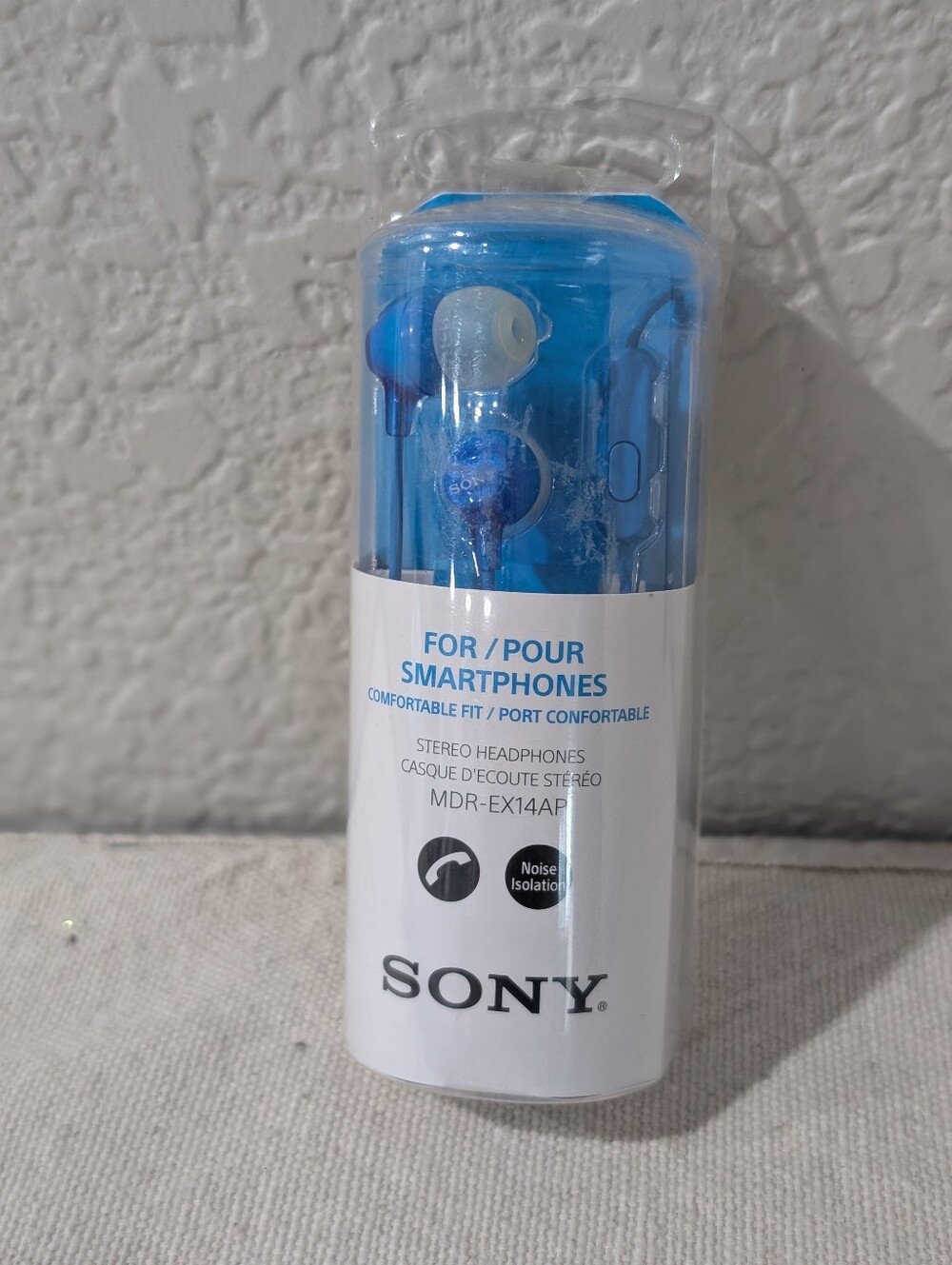 Sony MDR-EX14AP Earbud Headphones For Smartphones Blue New in Package Compact